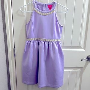 Lilly Pulitzer Lilac and Gold Dress XL 12-14